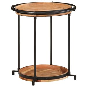 vidaXL Table d'appoint &Oslash;55x60 cm bois massif d'acacia