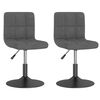 vidaXL Chaises pivotantes &agrave; manger lot de 2 gris fonc&eacute; velours