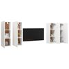 vidaXL Meubles TV 4 pcs Blanc 30,5x30x90 cm Bois d'ingénierie