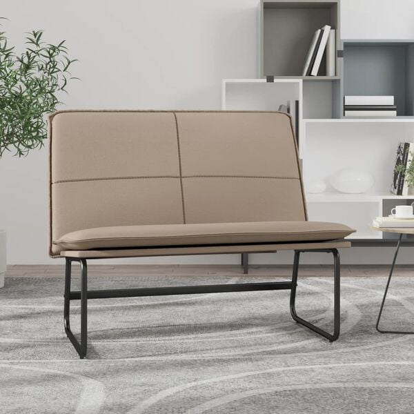 vidaXL Banc Cappuccino 100x75x76 cm Similicuir