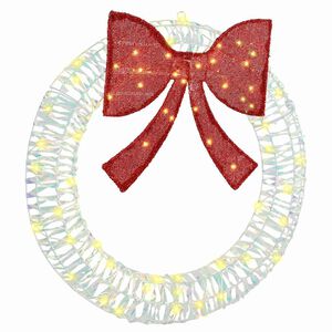 vidaXL Couronne Blanc chaud 75 x 75 x 8 cm PET 60 LED