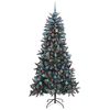 vidaXL Sapin de No&euml;l artificiel Vert 210 cm PVC, plastique et acier