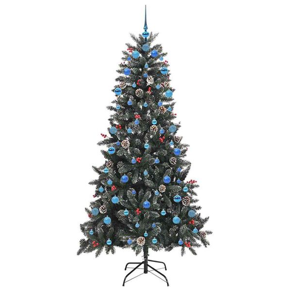 vidaXL Sapin de No&euml;l artificiel Vert 210 cm PVC, plastique et acier