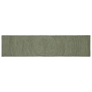 vidaXL Tapis de surface Vert olive 60 x 300 cm Jute