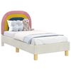 vidaXL Cadre de lit pour tout-petit avec t&ecirc;te de lit Cr&egrave;me 70 x 140 cm