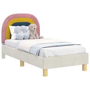 vidaXL Cadre de lit pour tout-petit avec t&ecirc;te de lit Cr&egrave;me 70 x 140 cm