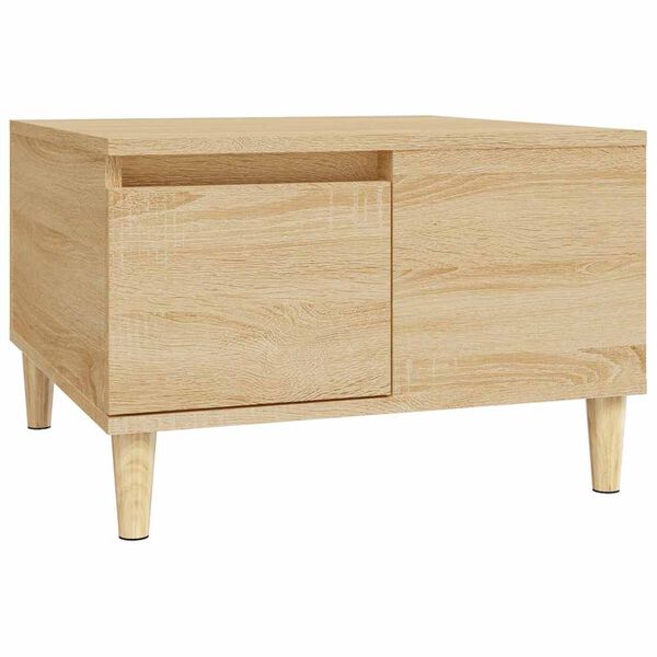 vidaXL Table basse ch&ecirc;ne sonoma 55x55x36,5 cm bois d'ing&eacute;nierie