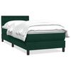 vidaXL Sommier &agrave; lattes de lit et matelas vert fonc&eacute; 100x220cm velours