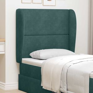 vidaXL Oreille de t&ecirc;te de lit Vert 80 x 23 x 6 cm Velours