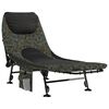 vidaXL Lit de p&ecirc;che avec pieds &agrave; boue r&eacute;glables pliable camouflage