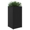 vidaXL Jardini&egrave;res 2 pcs noir 30x30x60 cm r&eacute;sine tress&eacute;e
