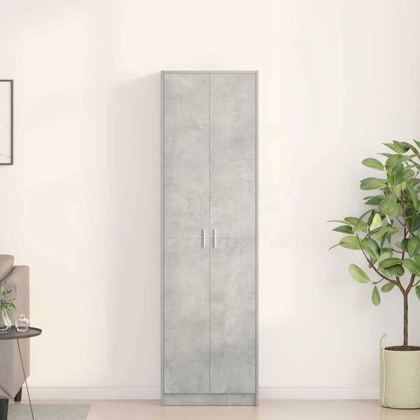 vidaXL Armoire Gris b&eacute;ton 55 x 25 x 189 cm Bois d'ing&eacute;nierie