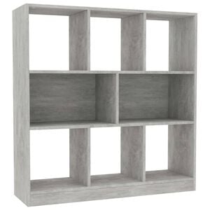 vidaXL Biblioth&egrave;que Gris b&eacute;ton 97,5x29,5x100 cm Bois d'ing&eacute;nierie