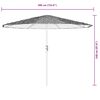 vidaXL Parasol de jardin avec m&acirc;t en acier vert 388x388x248 cm