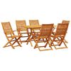 vidaXL Ensemble de salle &agrave; manger pour jardin 7 pcs Marron