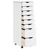 vidaXL Armoire roulante avec tiroirs MOSS blanc bois de pin solide