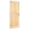 vidaXL Porte coulissante NARVIK Naturel et noir 85 x 210 cm (152,5 cm)