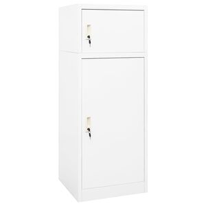 vidaXL Armoire &agrave; selles Blanc 53x53x140 cm Acier