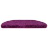 vidaXL Tapis d'escalier 10 pi&egrave;ces 65 x 21 x 4 cm Violet Demi-rond Grand