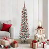 vidaXL Sapin de Noël artificiel Blanc 150 cm PVC, métal et plastique