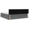 vidaXL Lit avec rangement et matelas Gris fonc&eacute; 200 x 200 cm