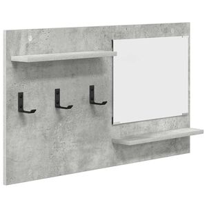 vidaXL Porte-manteau mural avec &eacute;tag&egrave;re Gris b&eacute;ton 90 x 10 x 50 cm