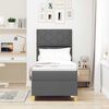 vidaXL Lit &agrave; ressorts avec matelas Gris fonc&eacute; 80 x 200 cm tissu