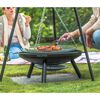 RedFire Barbecue de jardin avec tr&eacute;pied et bol &agrave; feu 50 cm Noir