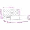 vidaXL Cadre de lit avec t&ecirc;te de lit Cr&egrave;me 200 x 200 cm tissu