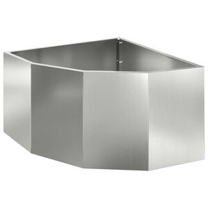 vidaXL Jardini&egrave;re d'Angle Argent 60 x 60 x 35 cm Acier galvanis&eacute;