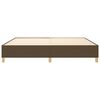 vidaXL Cadre de lit &agrave; ressorts marron fonc&eacute; 200x200 cm tissu