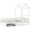 vidaXL Cadre de lit avec toit sans matelas blanc 75x190 cm