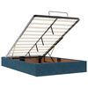 vidaXL Cadre de lit ottoman avec matelas bleu fonc&eacute; 120x200 cm velours