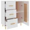 vidaXL Buffet Blanc brillant 69,5x34x90 cm Bois d'ingénierie