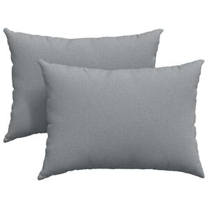 vidaXL Coussins de canap&eacute; 2 pcs Gris clair 70 x 50 cm tissu