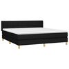 vidaXL Sommier &agrave; lattes de lit avec matelas Noir 180x200 cm Tissu