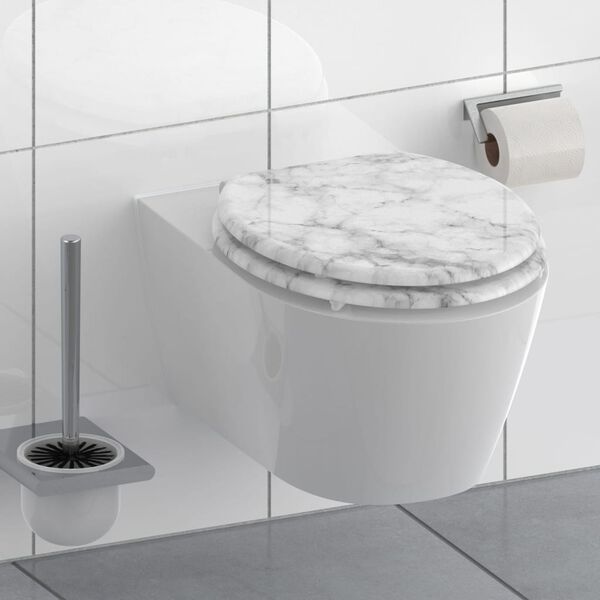 SCH&Uuml;TTE Si&egrave;ge de toilette avec fermeture en douceur MARMOR STONE