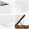 vidaXL Lit avec rangement et matelas Blanc 140 x 200 cm Simili cuir