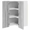 vidaXL Armoire suspendue Gris Sonoma et Blanc 57 x 57 x 80 cm