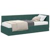 vidaXL Cadre de lit d'angle avec matelas 2 pc Vert fonc&eacute; 80 x 200 cm