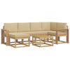 vidaXL Ensemble de canap&eacute;s d'ext&eacute;rieur 7 pcs Blanc et Beige