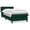 vidaXL Sommier &agrave; lattes de lit et matelas vert fonc&eacute; 80x220 cm velours