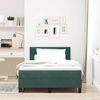 vidaXL Lit &agrave; ressorts avec matelas Vert fonc&eacute; 120 x 200 cm Velours