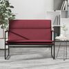 vidaXL Banc Rouge bordeaux 100x64x80 cm Tissu