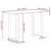 vidaXL Table de bar rectangulaire en bois massif de ch&ecirc;ne marron clair 180 x 80 x 112 cm