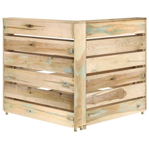 vidaXL Canap&eacute; palette d'angle de jardin bois de pin impr&eacute;gn&eacute;