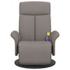 vidaXL Fauteuil inclinable de massage avec repose-pieds taupe tissu