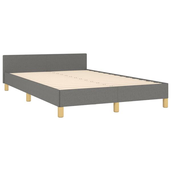 vidaXL Cadre de lit sans matelas gris fonc&eacute; 120x190 cm tissu