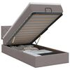 vidaXL Lit ottoman avec matelas Taupe 90 x 200 cm Tissu