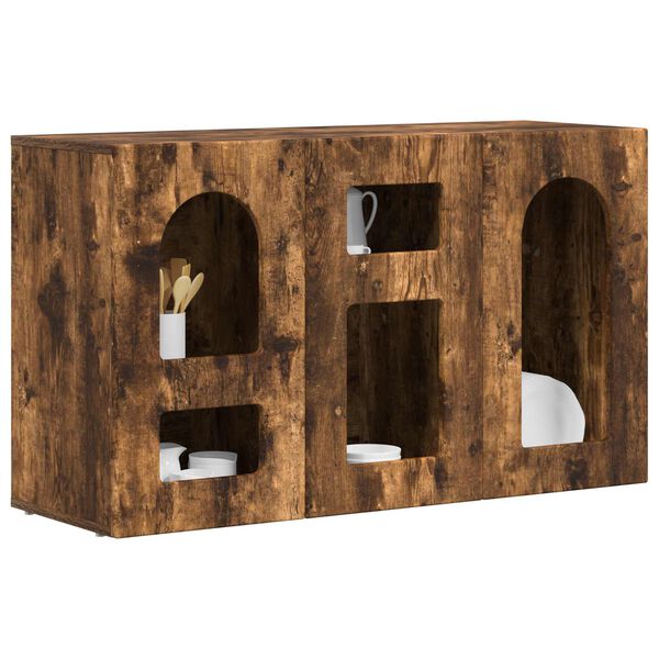 vidaXL Buffet Ch&ecirc;ne fum&eacute; 100 x 35 x 59 cm Bois d'ing&eacute;nierie